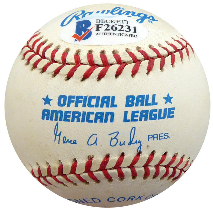 Hank Borowy Autographed Official AL Baseball New York Yankees, Chicago Cubs Beckett BAS #F26231 - RSA