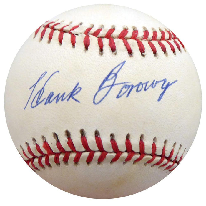 Hank Borowy Autographed Official AL Baseball New York Yankees, Chicago Cubs Beckett BAS #F26239 - RSA