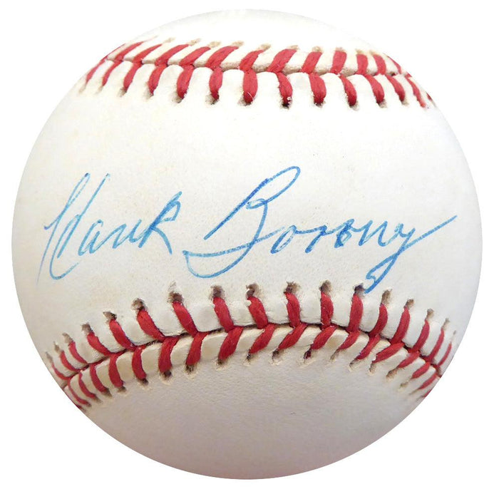 Hank Borowy Autographed Official AL Baseball New York Yankees, Chicago Cubs Beckett BAS #F26243 - RSA