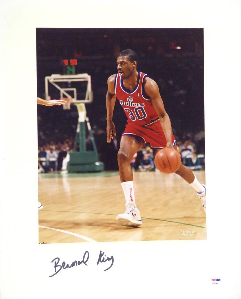 Bernard King Autographed 16x20 Matted Photo Washington Bullets PSA/DNA #AB53606 - RSA