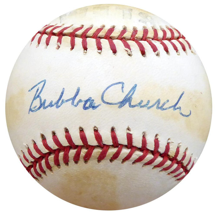 Bubba Church Autographed Official AL Baseball Philadelphia Phillies, Cincinnati Reds Beckett BAS #F26464 - RSA
