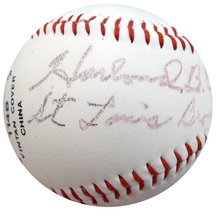 Harlond Clift Autographed Official OL Baseball St. Louis Browns "St. Louis Browns" Beckett BAS #F26484 - RSA