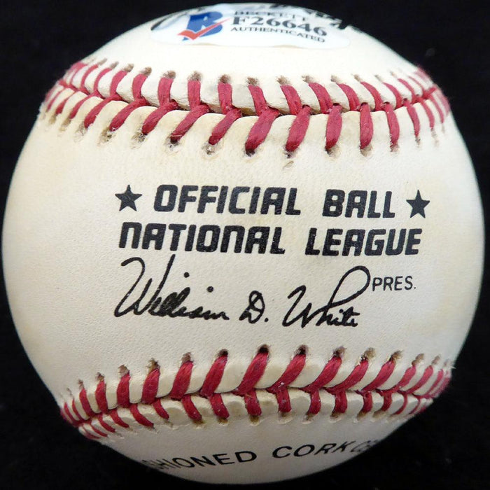 Donald Fehr Autographed Official NL Baseball MLBPA Executive Beckett BAS #F26646 - RSA
