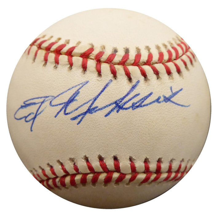 Ed Miksis Autographed Official NL Baseball Brooklyn Dodgers Beckett BAS #F27061 - RSA
