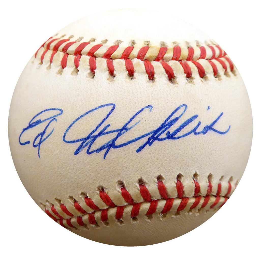 Ed Miksis Autographed Official NL Baseball Brooklyn Dodgers Beckett BAS #F27065 - RSA
