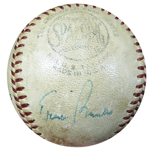 Ernie Banks Autographed Official National League Game Used Baseball Chicago Cubs Vintage Signature "Foul Ball 1960" PSA/DNA #AC00440 - RSA