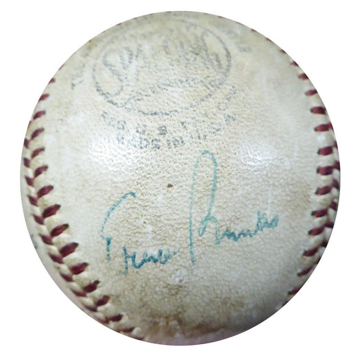 Ernie Banks Autographed Official National League Game Used Baseball Chicago Cubs Vintage Signature "Foul Ball 1960" PSA/DNA #AC00440 - RSA