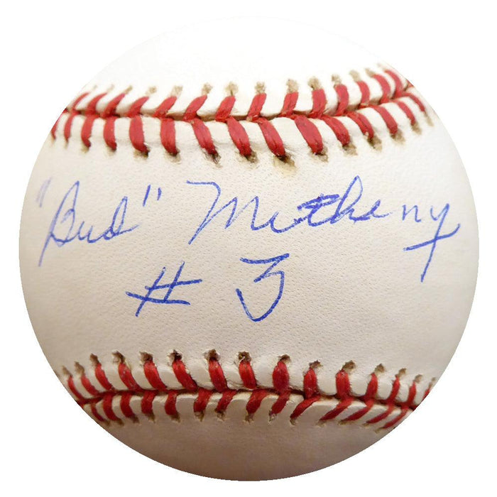 Bud Metheny Autographed Official AL Baseball New York Yankees "#3" Beckett BAS #F27152 - RSA