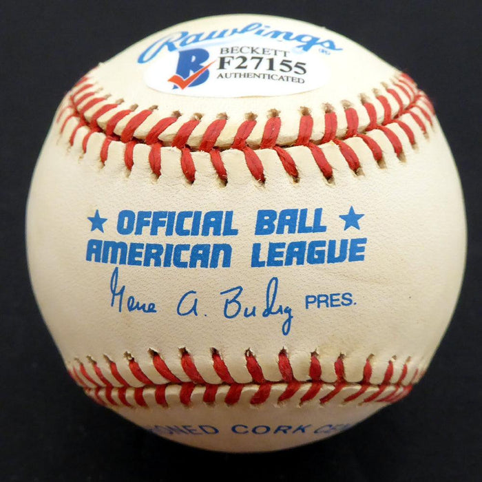 Bud Metheny Autographed Official AL Baseball New York Yankees "#3" Beckett BAS #F27155 - RSA