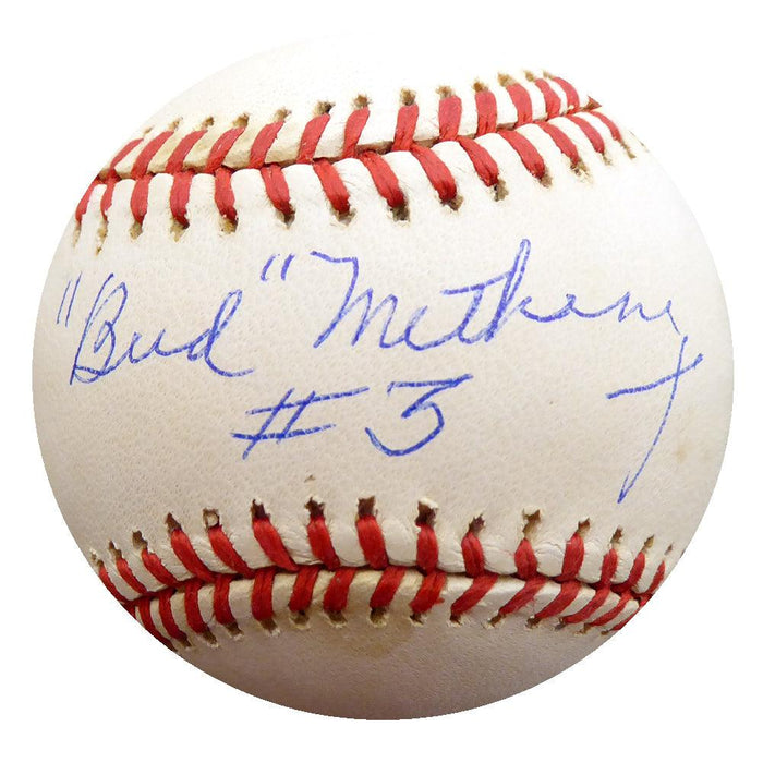 Bud Metheny Autographed Official AL Baseball New York Yankees "#3" Beckett BAS #F27157 - RSA