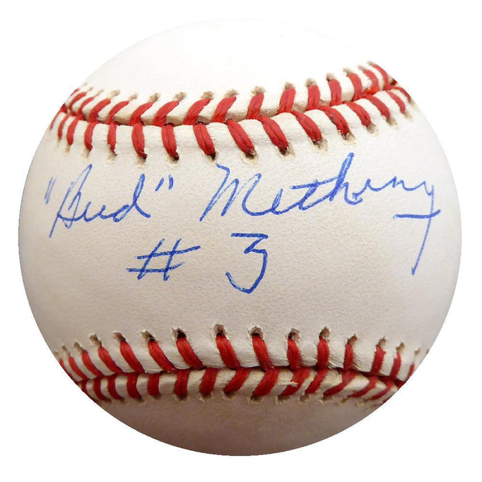 Bud Metheny Autographed Official AL Baseball New York Yankees "#3" Beckett BAS #F27158 - RSA