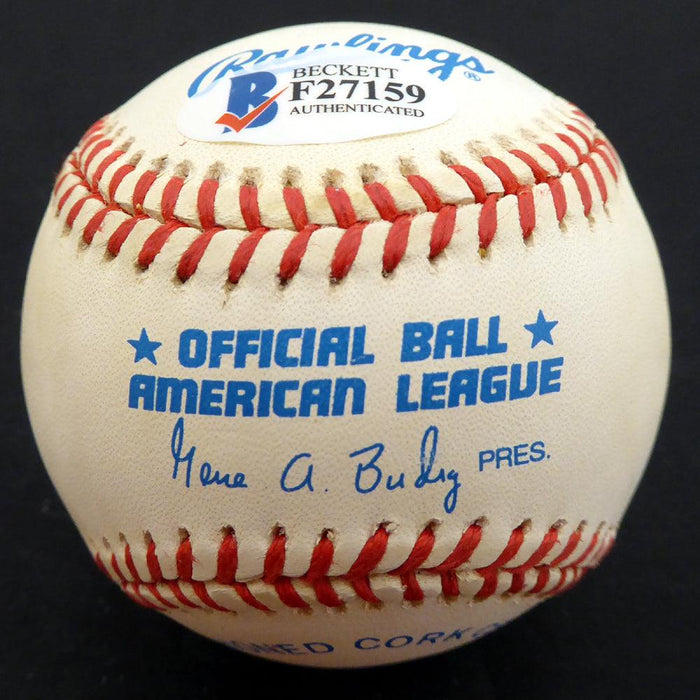 Bud Metheny Autographed Official AL Baseball New York Yankees "#3" Beckett BAS #F27159 - RSA