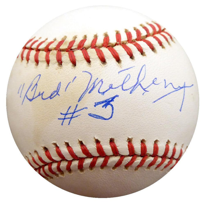 Bud Metheny Autographed Official AL Baseball New York Yankees "#3" Beckett BAS #F27161 - RSA