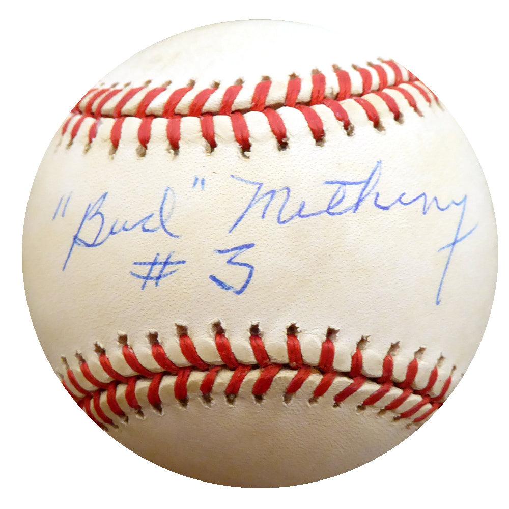 Bud Metheny Autographed Official AL Baseball New York Yankees "#3" Beckett BAS #F27165 - RSA