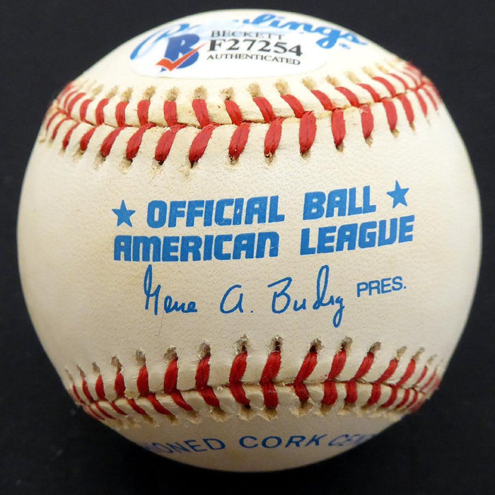 Larry Milbourne Autographed Official AL Baseball New York Yankees, Seattle Mariners Beckett BAS #F27254 - RSA