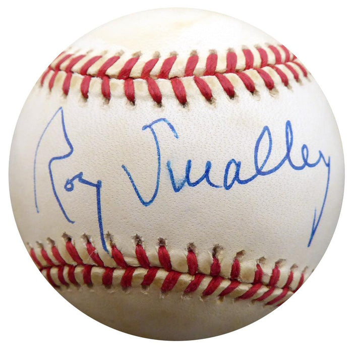 Roy Smalley Sr. Autographed Official NL Baseball Milwaukee Braves, Chicago Cubs Beckett BAS #F27492 - RSA