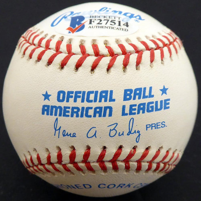 Bob Savage Autographed Official AL Baseball Philadelphia A's Beckett BAS #F27514 - RSA