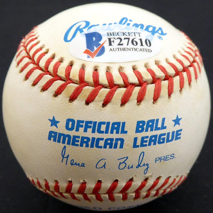 Norm Siebern Autographed Official AL Baseball New York Yankees, Boston Red Sox Beckett BAS #F27610 - RSA