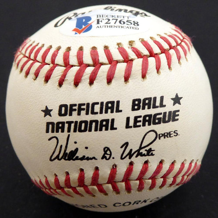 Marv Throneberry Autographed Official NL Baseball Oakland A's, New York Yankees Beckett BAS #F27658 - RSA