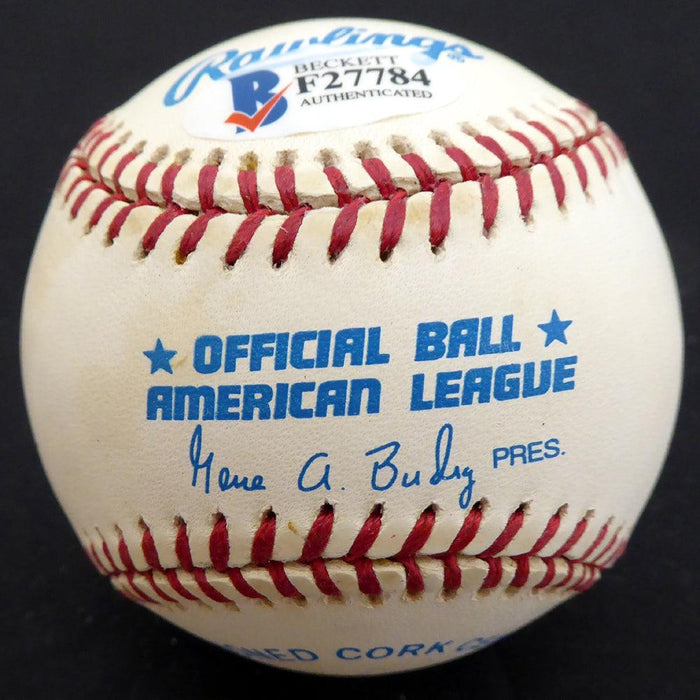 Charlie Wensloff Autographed Official AL Baseball New York Yankees, Cleveland Indians Beckett BAS #F27784 - RSA