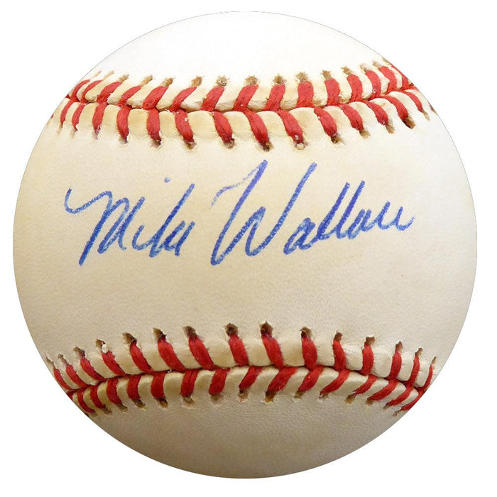 Mike Wallace Autographed Official NL Baseball New York Yankees, St. Louis Cardinals Beckett BAS #F27813 - RSA