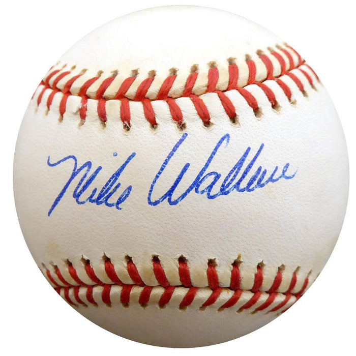 Mike Wallace Autographed Official NL Baseball New York Yankees, St. Louis Cardinals Beckett BAS #F27816 - RSA