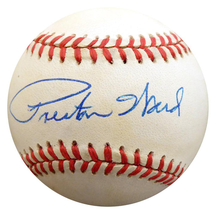 Preston Ward Autographed Official NL Baseball Brooklyn Dodgers, Chicago Cubs Beckett BAS #F27829 - RSA