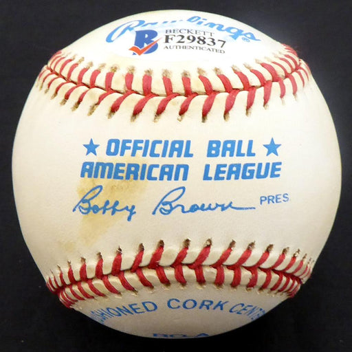 Bill Robinson Autographed Official AL Baseball New York Yankees, Philadelphia Phillies Beckett BAS #F29837 - RSA