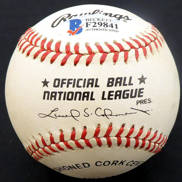 Steve Ridzik Autographed Official NL Baseball Philadelphia Phillies Beckett BAS #F29841 - RSA