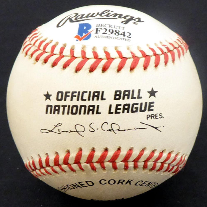 Steve Ridzik Autographed Official NL Baseball Philadelphia Phillies Beckett BAS #F29842 - RSA