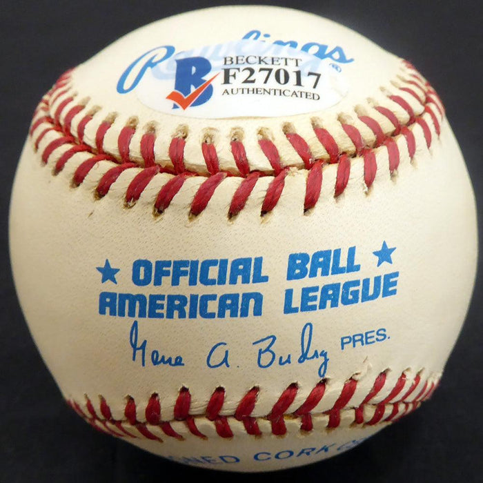 Walter Masterson Autographed Official AL Baseball Boston Red Sox, Detroit Tigers Beckett BAS #F27017 - RSA