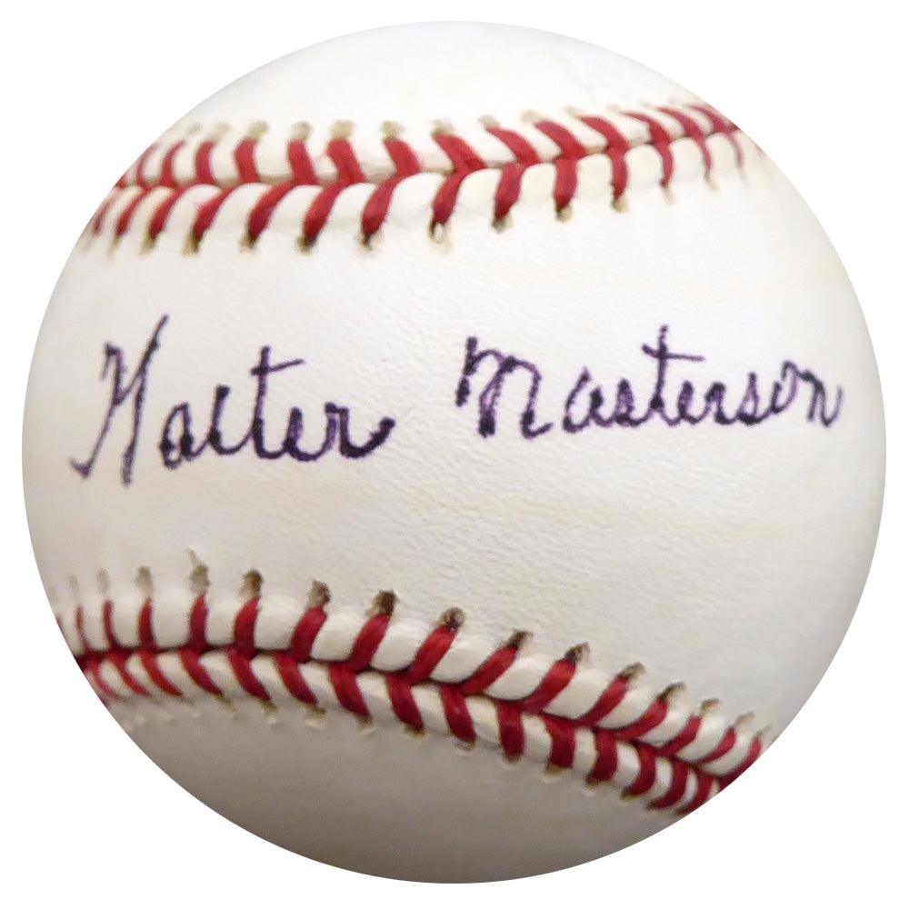 Walter Masterson Autographed Official League Baseball Boston Red Sox, Detroit Tigers Beckett BAS #F27022 - RSA