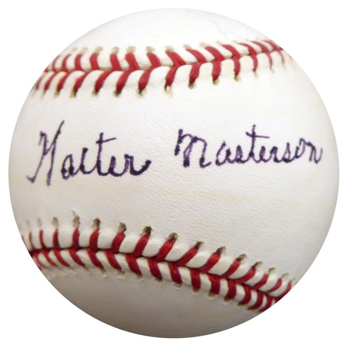 Walter Masterson Autographed Official League Baseball Boston Red Sox, Detroit Tigers Beckett BAS #F27022 - RSA