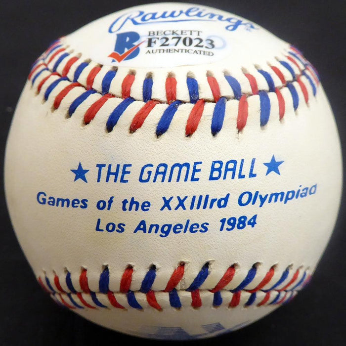 John Marzano Autographed Official 1984 Olympics Baseball Boston Red Sox, Seattle Mariners Beckett BAS #F27023 - RSA