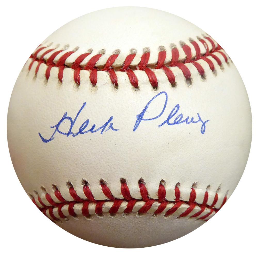 Herb Plews Autographed Official AL Baseball Boston Red Sox, Washington Senators Beckett BAS #E48412 - RSA