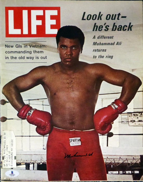 Muhammad Ali Autographed Life Magazine Beckett BAS #A02359 - RSA