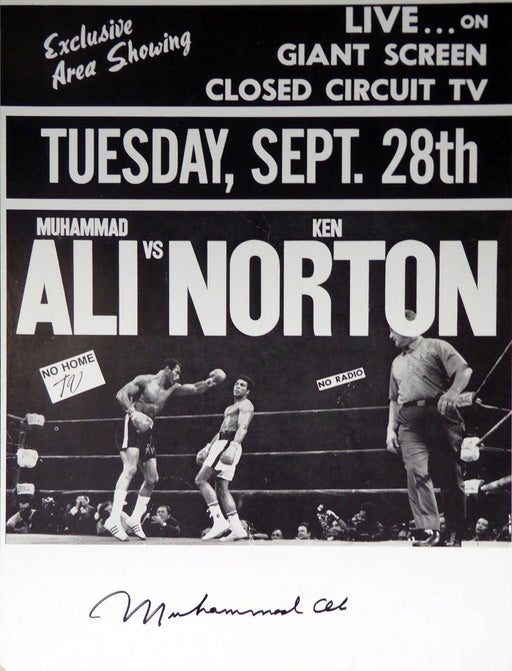 Muhammad Ali Autographed 15x19 Fight Poster Photo PSA/DNA #AB11583 - RSA