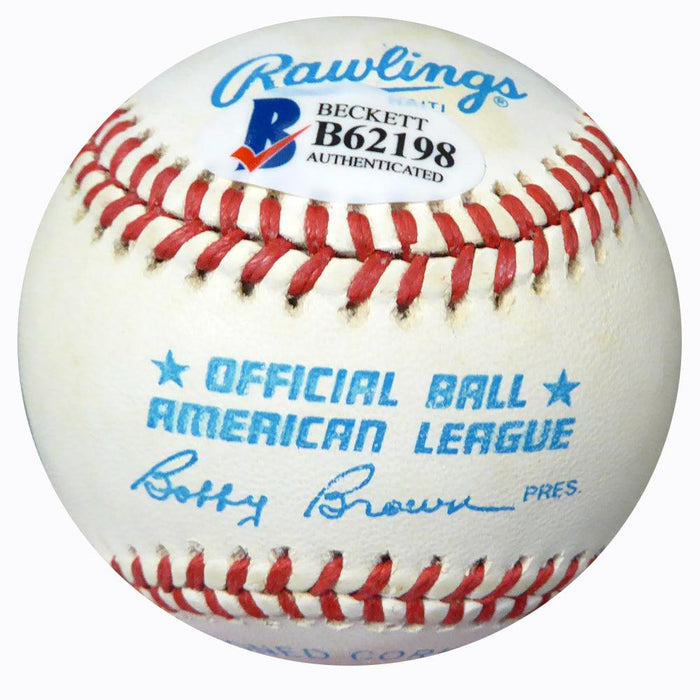 Luke Appling Autographed Official AL Baseball Chicago White Sox Beckett BAS #B62198 - RSA