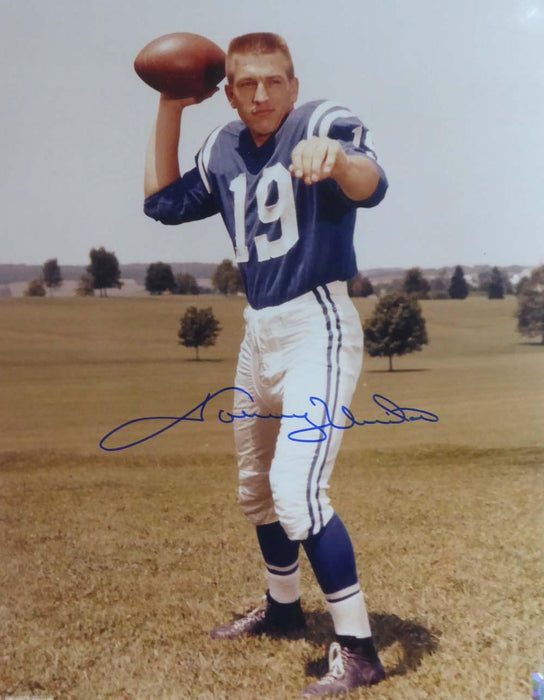Johnny Unitas Autographed Framed 16x20 Photo Baltimore Colts Beckett BAS #A20733 - RSA