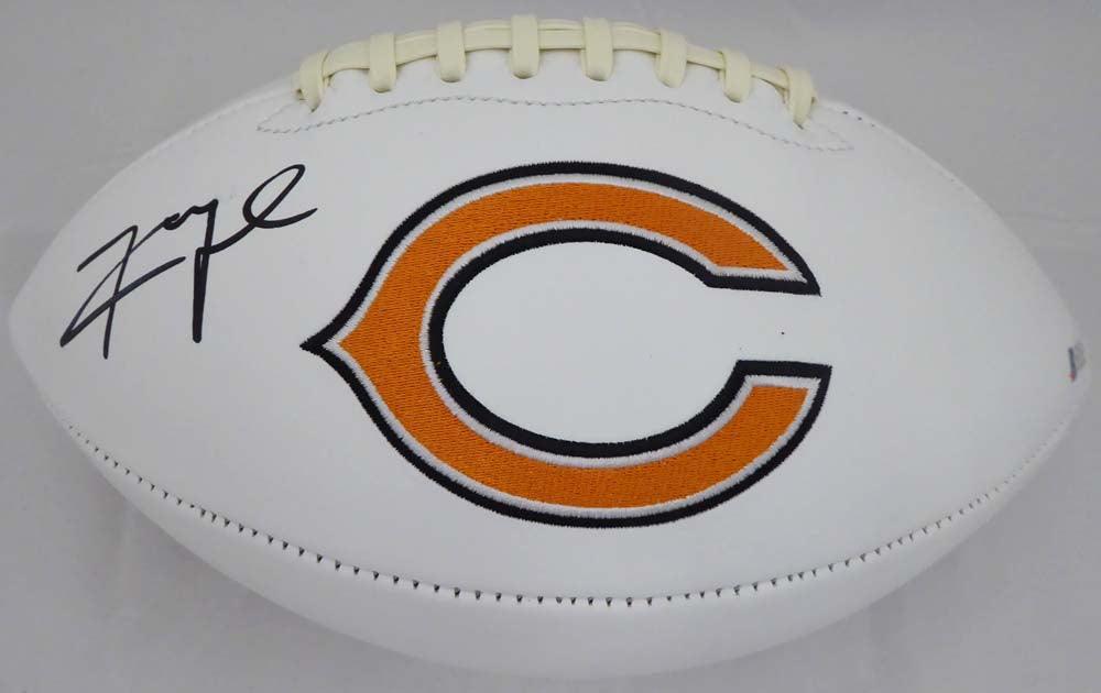 Khalil Mack Autographed Chicago Bears White Logo Football Beckett BAS Stock #148625 - RSA