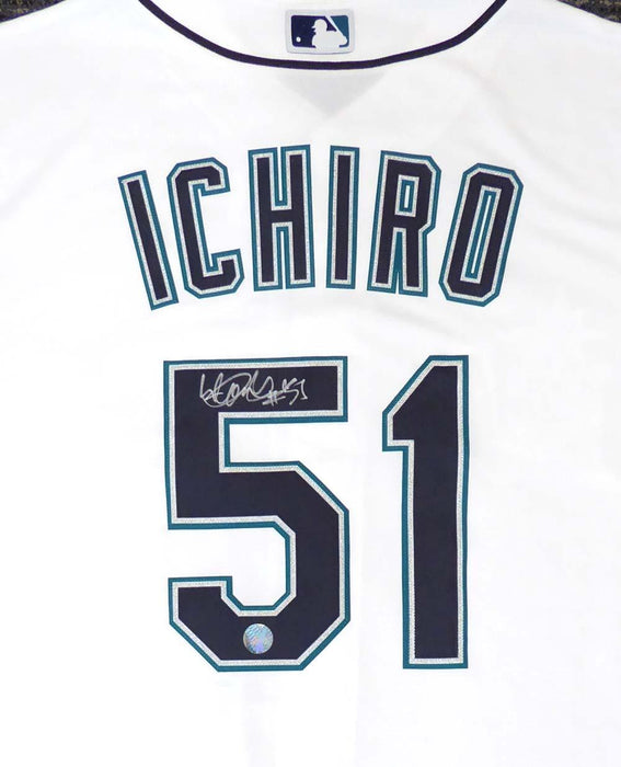 Seattle Mariners Ichiro Suzuki Autographed White Majestic Cool Base Jersey "#51" Size L IS Holo Stock #148634 - RSA