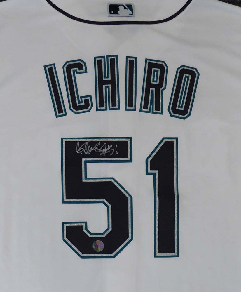 Seattle Mariners Ichiro Suzuki Autographed White Majestic Cool Base Jersey "#51" Size XL IS Holo Stock #148635 - RSA