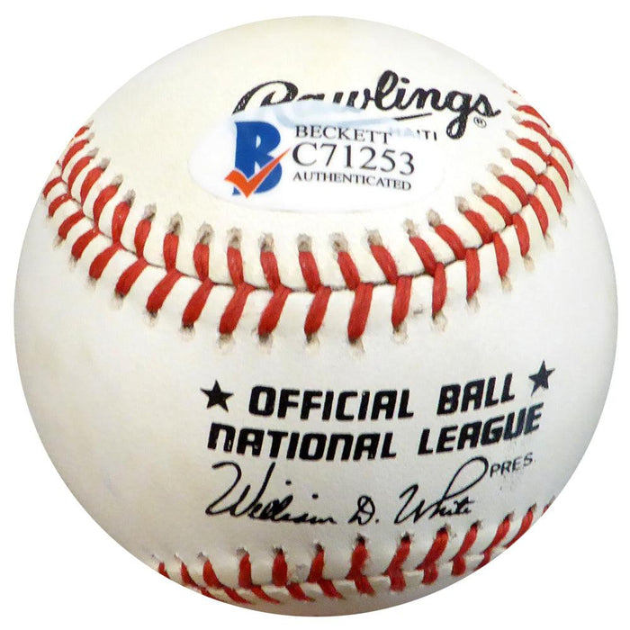 Jersey Joe Walcott Autographed Official NL Baseball Beckett BAS #C71253 - RSA