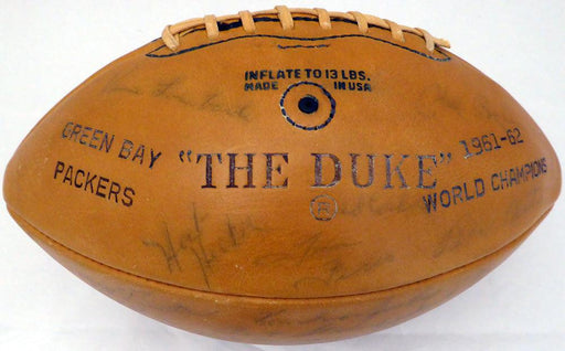 1963 Green Bay Packers Team Autographed Official Wilson Football With 45 Signatures Including Vince Lombardi & Bart Starr PSA/DNA #AB03597 - RSA