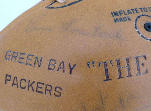 1963 Green Bay Packers Team Autographed Official Wilson Football With 45 Signatures Including Vince Lombardi & Bart Starr PSA/DNA #AB03597 - RSA