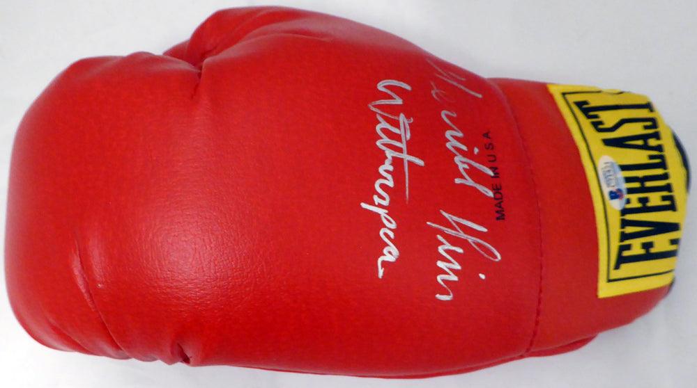 Terrible Tim Witherspoon Autographed Red Everlast Boxing Glove Beckett BAS #C71421 - RSA