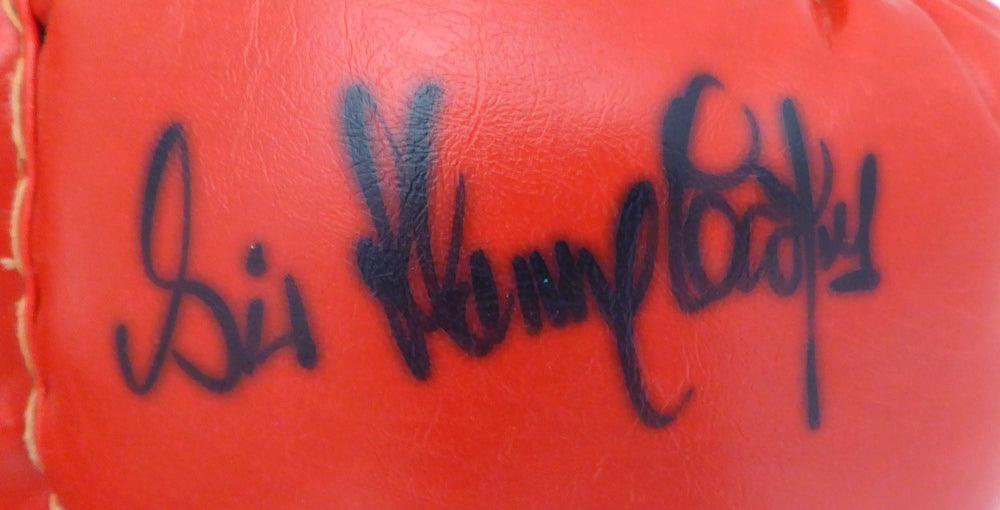 Sir Henry Cooper Autographed Red Boxing Glove Beckett BAS #C71414 - RSA