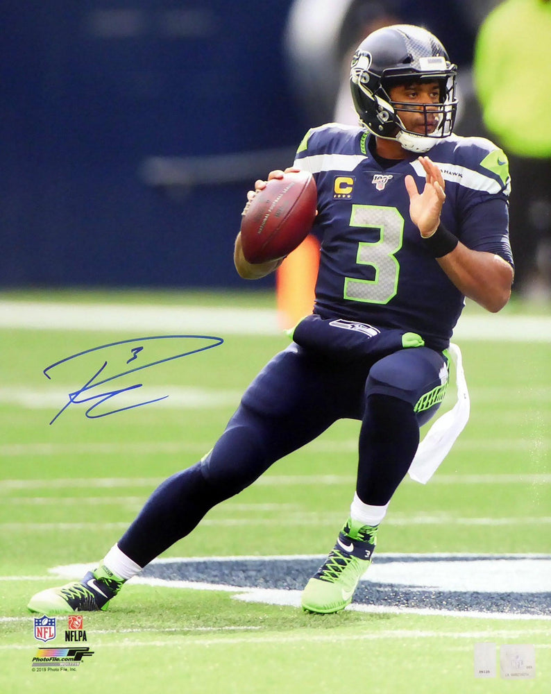 Russell Wilson Autographed 16x20 Photo Seattle Seahawks RW Holo Stock #159124 - RSA