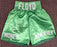 Floyd Mayweather Jr. Autographed Green Boxing Trunks "TMT" Beckett BAS Stock #159663 - RSA