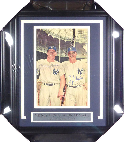 Mickey Mantle & Roger Maris Autographed Framed 7x10 Magazine Page Photo New York Yankees Beckett BAS #A74177 - RSA